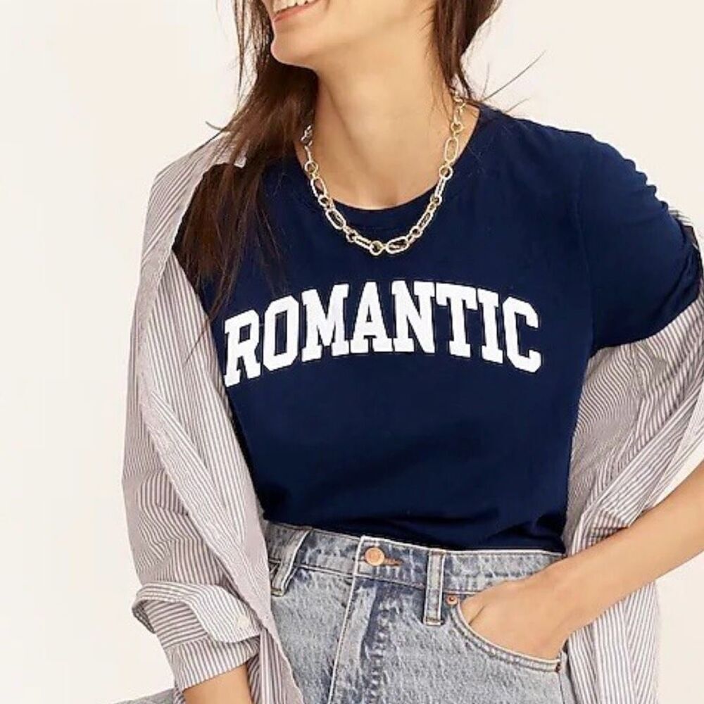 J.Crew Women's Blue Crewneck Short Sleeve T-Shirt Size S Casual